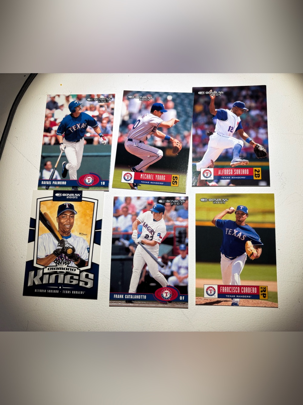 Texas Rangers Card Lot Soriano Diamond Kings Palmeiro Michael Young